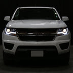 2015-2022 Chevrolet Colorado LED Bar Projector Headlights (Matte Black Housing/Clear Lens)