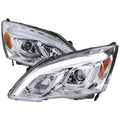 2007-2011 Honda CRV LED Bar Projector Headlights (Chrome Housing/Clear Lens)