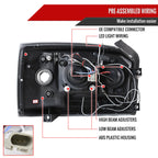 2005-2007 Dodge Dakota Dual Halo Projector Headlights (Glossy Black Housing/Smoked Lens)