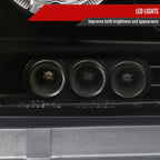 2005-2007 Dodge Dakota Dual Halo Projector Headlights (Matte Black Housing/Clear Lens)