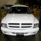 1997-2004 Dodge Dakota/ 1998-2003 Durango Dual Halo Projector Headlights (Chrome Housing/Clear Lens)