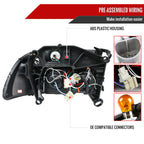 1997-2004 Dodge Dakota/ 1998-2003 Durango Dual Halo Projector Headlights (Matte Black Housing/Clear Lens)