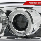 1999-2006 GMC Sierra/Yukon XL/SLT Dual Halo Projector Headlights & Bumper Lights (Chrome Housing/Clear Lens)