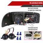 1999-2006 GMC Sierra/ 2000-2006 Yukon/Yukon XL Dual Halo Projector Headlights with LED Sequential Turn Signal Bumper Lights (Chrome Housing/Clear Lens)
