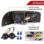 1999-2006 GMC Sierra/ 2000-2006 Yukon/Yukon XL Dual Halo Projector Headlights (Glossy Black Housing/Smoked Lens)