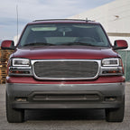 2000-2006 GMC Sierra/Denali/Yukon LED Strip Projector Headlights (Matte Black Housing/Clear Lens)