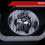 2007-2014 GMC Yukon/Yukon XL 1500/2500 LED U-Bar Projector Headlights (Glossy Black Housing/Light Smoked Lens)