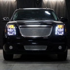 2007-2014 GMC Yukon/Yukon XL 1500/2500 LED U-Bar Projector Headlights (Matte Black Housing/Clear Lens)