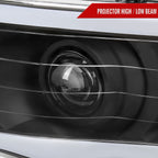 2002-2005 Dodge Ram 1500 / 2003-2005 Dodge Ram 2500 / 3500 LED Tube Projector Headlights(Matte Black Housing/Clear Lens)