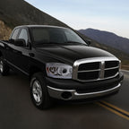 2006-2008 Dodge RAM 1500/ 2006-2009 Dodge RAM 2500/3500 LED Tube Projector Headlights (Chrome Housing/Clear Lens)