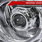 2006-2008 Dodge RAM 1500/ 2006-2009 RAM 2500 3500 Retro Style Projector Headlights (Chrome Housing/Clear Lens)
