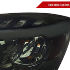 2006-2008 Dodge RAM 1500/ 2006-2009 Dodge RAM 2500/3500 LED Tube Projector Headlights (Chrome Housing/Smoked Lens)