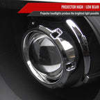 2006-2008 Dodge RAM 1500/ 2006-2009 RAM 2500 3500 Retro Style Projector Headlights (Matte Black Housing/Clear Lens)