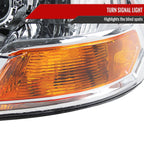 2009-2018 Dodge RAM 1500 / 2019-2021 RAM Classic / 2010-2018 RAM 2500 3500 Retro Style Projector Headlights (Chrome Housing/Clear Lens)