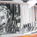 2009-2018 Dodge RAM 1500 / 2019-2021 RAM Classic / 2010-2018 RAM 2500 3500 Retro Style Projector Headlights (Chrome Housing/Clear Lens)