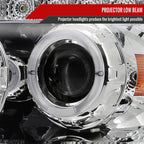 2005-2007 Ford Escape Dual Halo Projector Headlights w/ SMD LED Light Strip (Chrome Housing/Clear Lens)