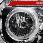 2005-2007 Ford Escape Dual Halo Projector Headlights w/ SMD LED Light Strip (Chrome Housing/Clear Lens)