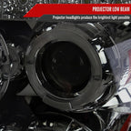 2005-2007 Ford Escape Dual Halo Projector Headlights w/ SMD LED Light Strip (Chrome Housing/Smoked Lens)