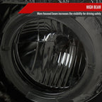 2005-2007 Ford Escape Dual Halo Projector Headlights w/ SMD LED Light Strip (Chrome Housing/Smoked Lens)