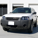 2005-2007 Ford Escape Dual Halo Projector Headlights w/ SMD LED Light Strip (Matte Black Housing/Clear Lens)