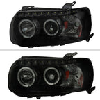 2005-2007 Ford Escape Dual Halo Projector Headlights w/ SMD LED Light Strip (Black Housing/Smoked Lens)