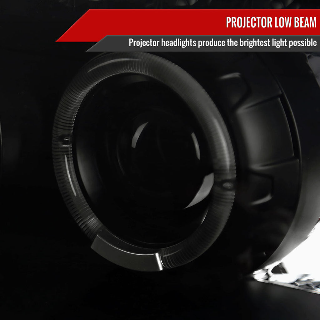 2005-2007 Ford Escape Dual Halo Projector Headlights w/ SMD LED Light Strip (Black Housing/Smoked Lens)