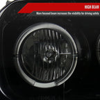 2005-2007 Ford Escape Dual Halo Projector Headlights w/ SMD LED Light Strip (Black Housing/Smoked Lens)