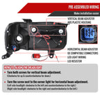 2005-2007 Ford Escape Dual Halo Projector Headlights w/ SMD LED Light Strip (Black Housing/Smoked Lens)
