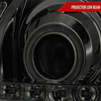 2002-2006 Cadillac Escalade Dual Halo Projector Headlights w/ SMD LED Light Strip (Chrome Housing/Smoked Lens)