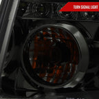 2002-2006 Cadillac Escalade Dual Halo Projector Headlights w/ SMD LED Light Strip (Chrome Housing/Smoked Lens)