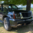2002-2006 Cadillac Escalade Dual Halo Projector Headlights w/ SMD LED Light Strip (Black Housing/Smoked Lens)