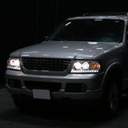 2002-2005 Ford Explorer Dual Halo Projector Headlights (Chrome Housing/Clear Lens)