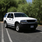 2002-2005 Ford Explorer Dual Halo Projector Headlights w/ LED Light Strip (Jet Black Housing/Clear Lens)