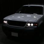 2002-2005 Ford Explorer Dual Halo Projector Headlights (Glossy Black Housing/Smoked Lens)
