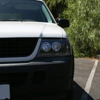 2002-2005 Ford Explorer Dual Halo Projector Headlights (Glossy Black Housing/Smoked Lens)