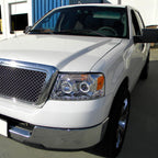 2004-2008 Ford F-150/ 2006-2008 Lincoln Mark LT Dual Halo Projector Headlights w/ LED Light Strip (Chrome Housing/Clear Lens)
