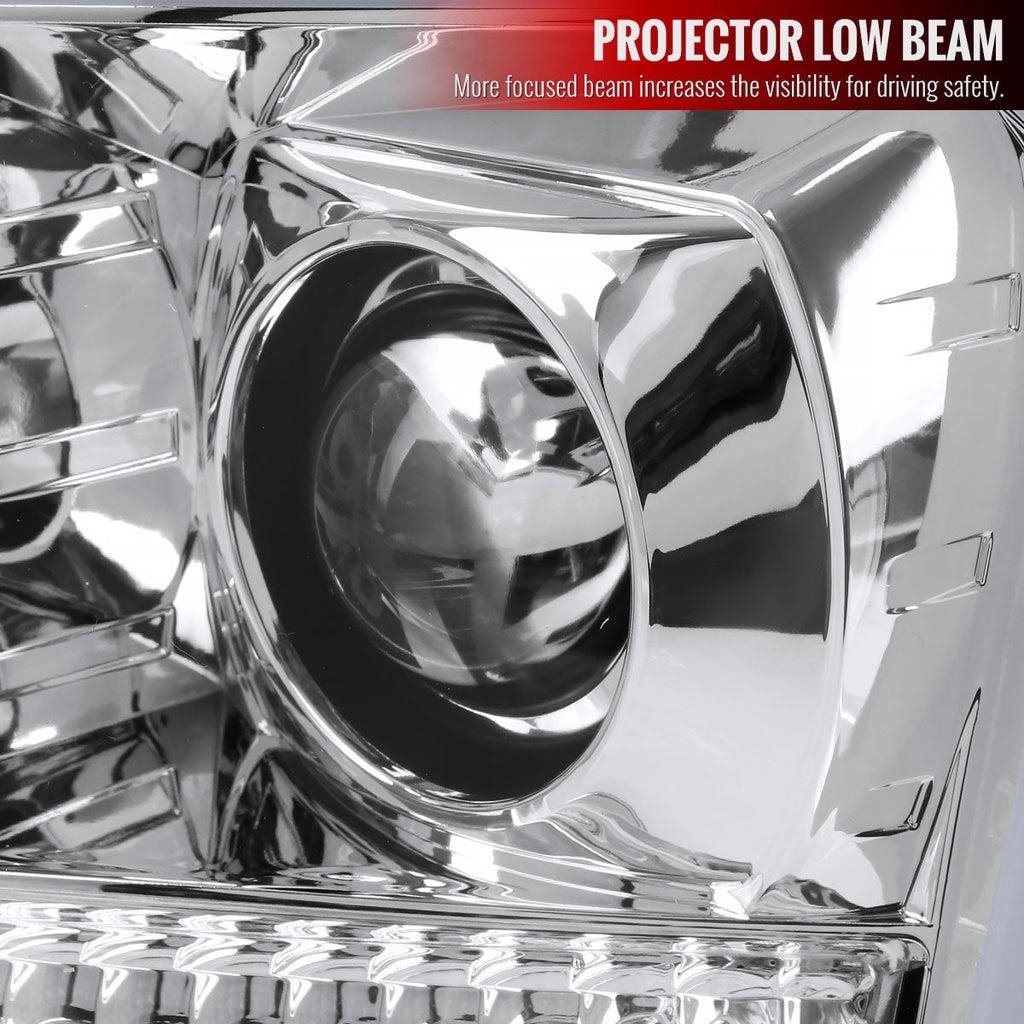 2004-2008 Ford F-150/ 2006-2008 Lincoln Mark LT LED C-Bar Projector Headlights (Chrome Housing/Clear Lens)