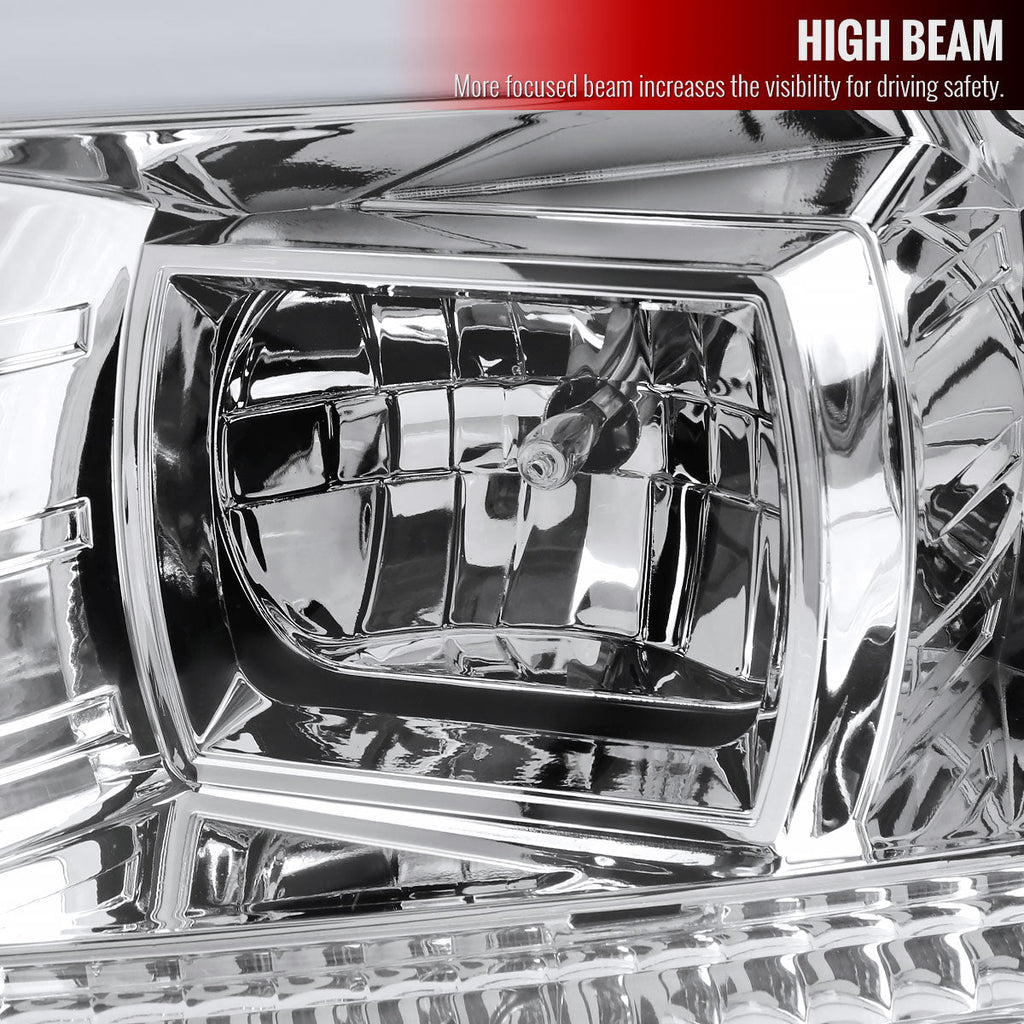 2004-2008 Ford F-150/ 2006-2008 Lincoln Mark LT LED C-Bar Projector Headlights (Chrome Housing/Clear Lens)