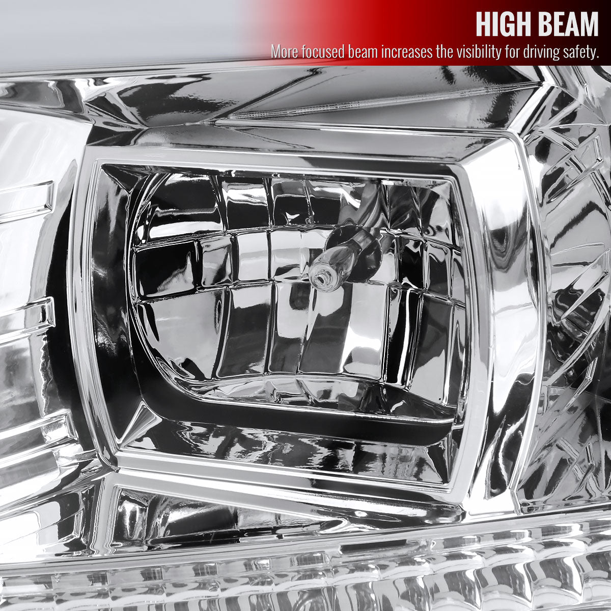 2004-2008 Ford F-150/ 2006-2008 Lincoln Mark LT LED C-Bar Projector Headlights (Chrome Housing/Clear Lens)
