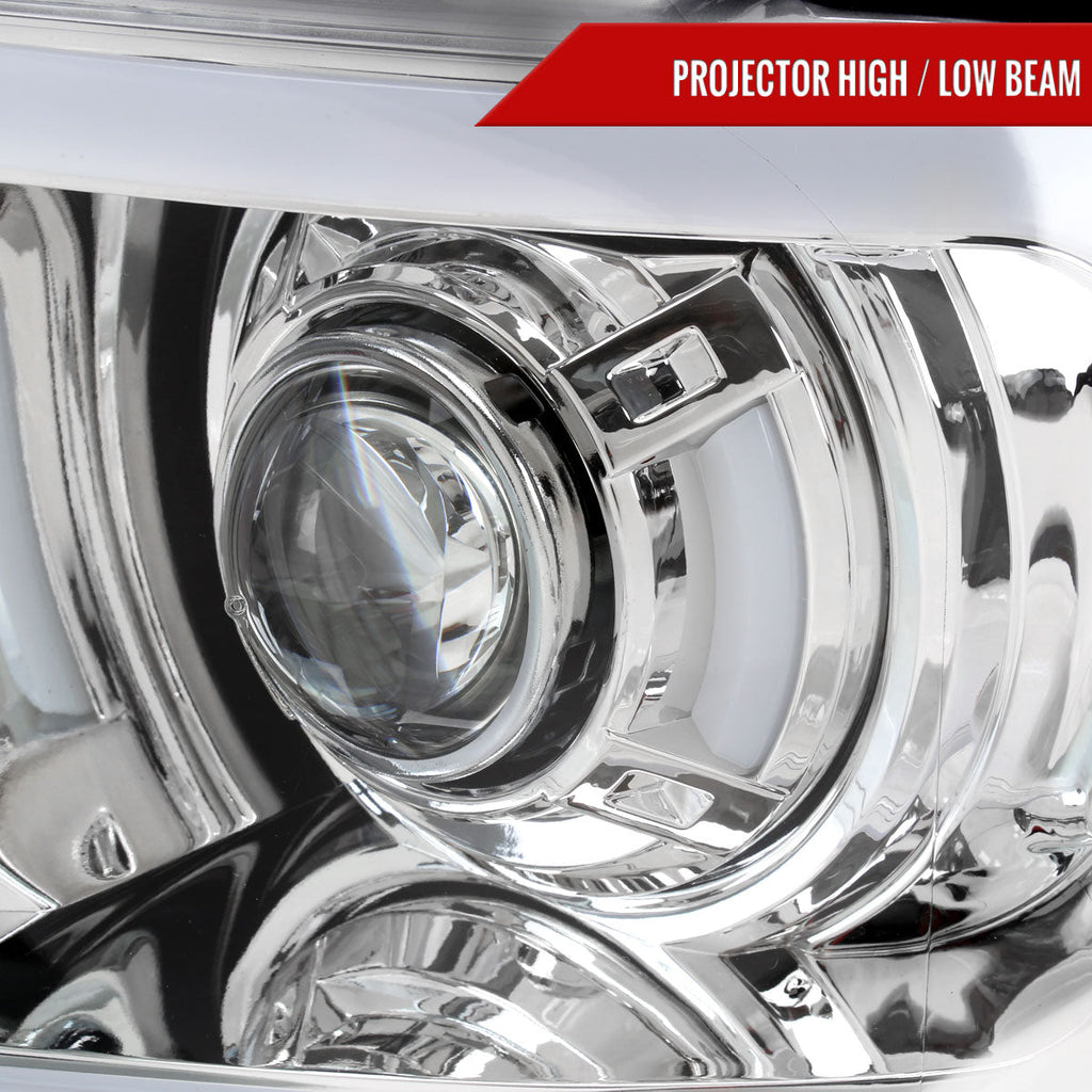 2004-2008 Ford F-150/ 2006-2008 Lincoln Mark LT Projector Style Headlights w/ LED Bar (Chrome Housing/Clear Lens)