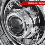 2004-2008 Ford F-150/ 2006-2008 Lincoln Mark LT Projector Headlights w/ Amber Reflectors (Chrome Housing/Clear Lens)