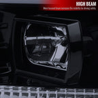 2004-2008 Ford F-150/ 2006-2008 Lincoln Mark LT LED C-Bar Projector Headlights (Glossy Black Housing/Smoked Lens)