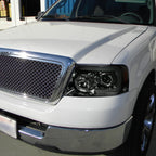 2004-2008 Ford F-150/ 2006-2008 Lincoln Mark LT Switchback Sequential LED C-Bar Projector Headlights (Chrome Housing/Smoked Lens)