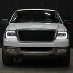2004-2008 Ford F-150/ 2006-2008 Lincoln Mark LT LED C-Bar Projector Headlights (Matte Black Housing/Clear Lens)