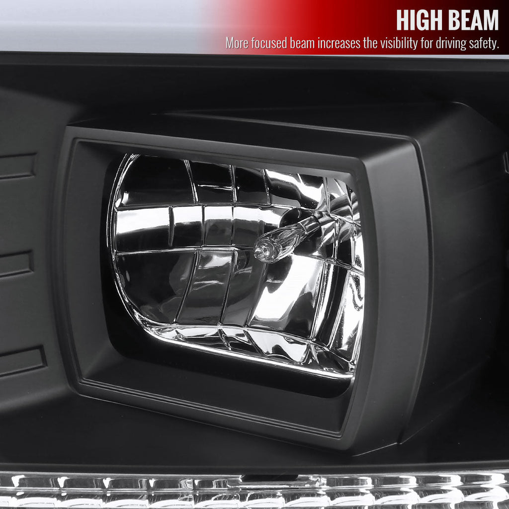 2004-2008 Ford F-150/ 2006-2008 Lincoln Mark LT LED C-Bar Projector Headlights (Matte Black Housing/Clear Lens)