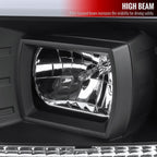 2004-2008 Ford F-150/ 2006-2008 Lincoln Mark LT LED C-Bar Projector Headlights (Matte Black Housing/Clear Lens)