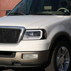2004-2008 Ford F-150/ 2006-2008 Lincoln Mark LT LED C-Bar Projector Headlights (Matte Black Housing/Clear Lens)