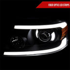 2004-2008 Ford F-150/ 2006-2008 Lincoln Mark LT LED Tube Projector Headlights (Matte Black Housing/Clear Lens)