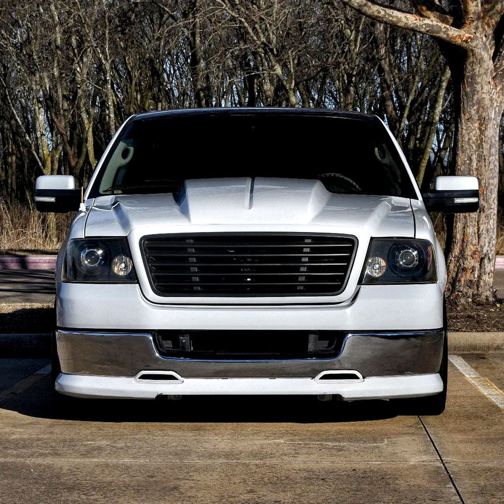 2004-2008 Ford F-150/ 2006-2008 Lincoln Mark LT Projector Headlights w/ Amber Reflectors (Matte Black Housing/Clear Lens)