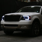 2004-2008 Ford F-150/ 2006-2008 Lincoln Mark LT Switchback Sequential LED C-Bar Projector Headlights (Matte Black Housing/Clear Lens)
